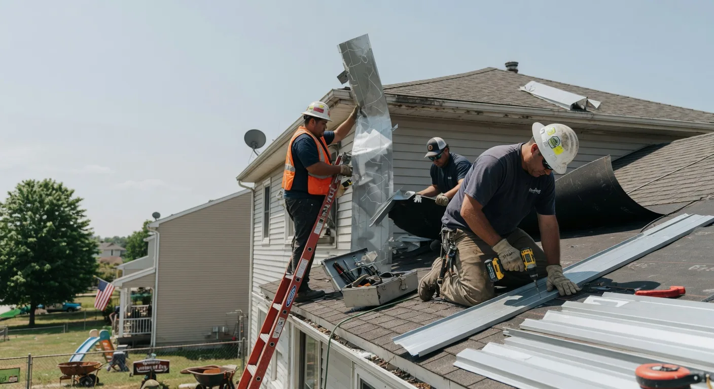 Storm Damage Metal Roof Repair in Garden Grove, IA